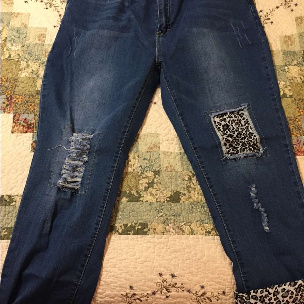 SOLD L&B Leopard Print Jeans Size 22